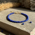 Natural Blue Lapis Stone Bracelet Blue Friendship Bracelet Crystal Dainty Bracelets Delicate Gemstone Bracelets
