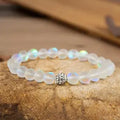 Sofia Angel Aura Quartz Stone Beaded Bracelet 8mm Rainbow Crystal Stretch Bracelet Handmade for Women Men